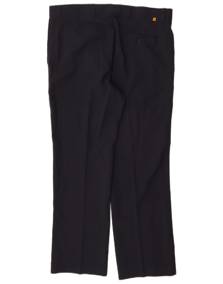 Pantaloni chino drepți pentru bărbați Farah L36 L29 Poliester bleumarin