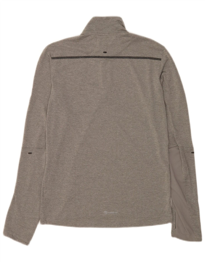 Trening pentru bărbați Aeroready cu fermoar și gât Pullover Top XS poliester gri