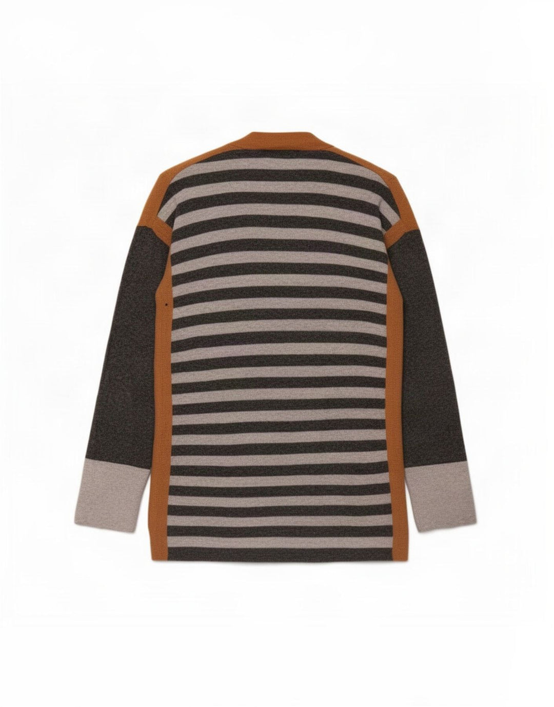 White Stuff Pulover cardigan deschis pentru femei cu paragate UK 16, mare, gri cu dungi
