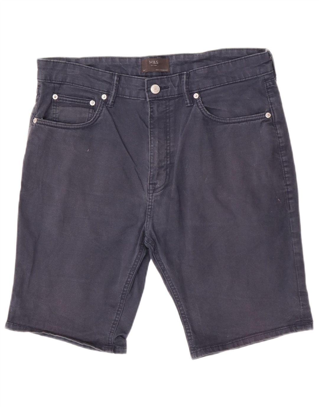 Pantaloni scurți casual pentru bărbați Marks & Spencer W34 mari, bumbac bleumarin