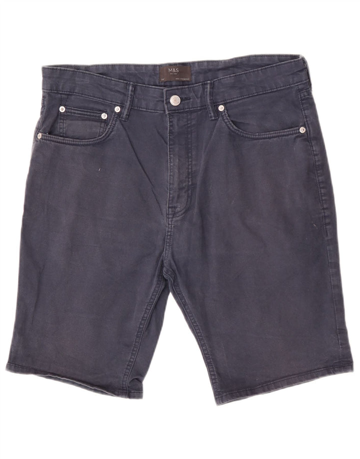 Pantaloni scurți casual pentru bărbați Marks & Spencer W34 mari, bumbac bleumarin