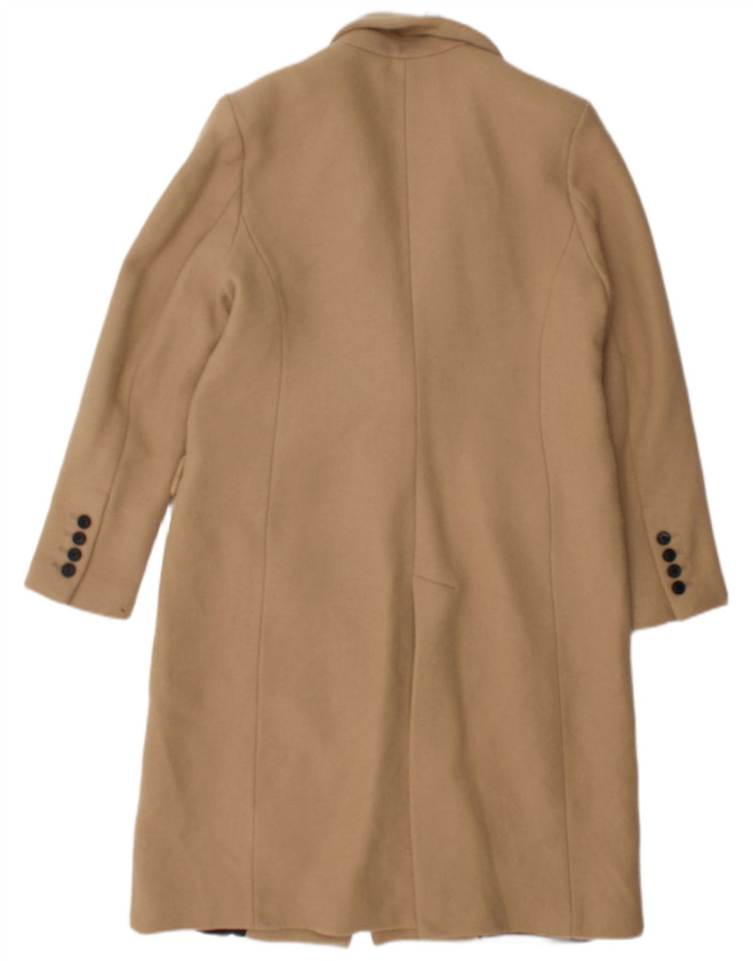 Palton dublu pentru femei Zara UK 14 Medium Bej Poliester