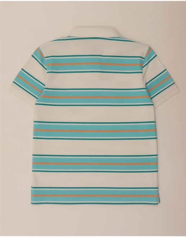 Crew Clothing Tricou polo pentru bărbați, bumbac cu dungi albastre medii
