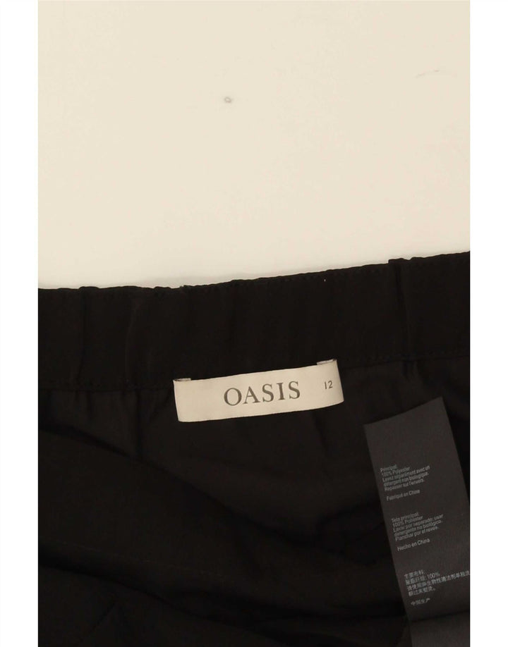 Top pentru femei Oasis, cu mâneci 3/4, fără umeri UK 12 Poliester mediu negru
