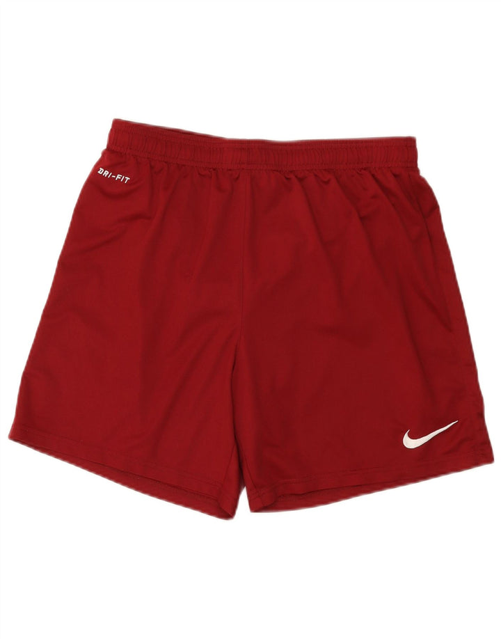 Pantaloni scurți sport NIKE Dri Fit pentru bărbați, poliester mediu burgundă