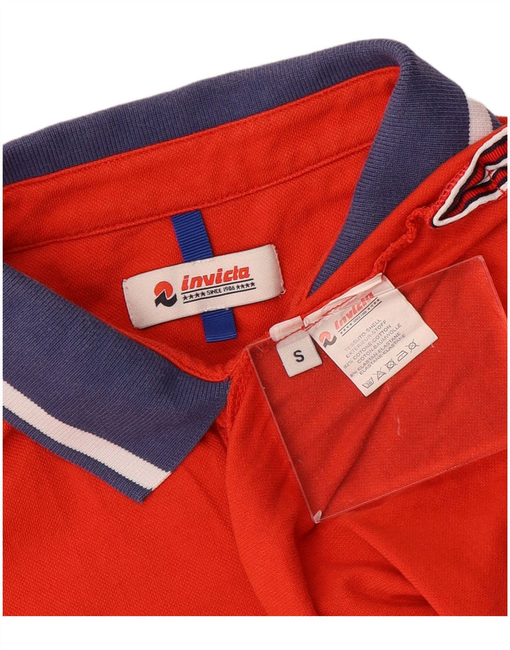 Tricou polo cu grafică Invicta pentru bărbați, bumbac color bloc roșu