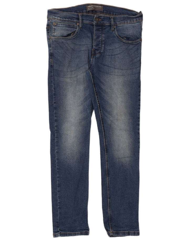 FRENCH CONNECTION Blugi slim pentru bărbați W34 L30 Bumbac albastru