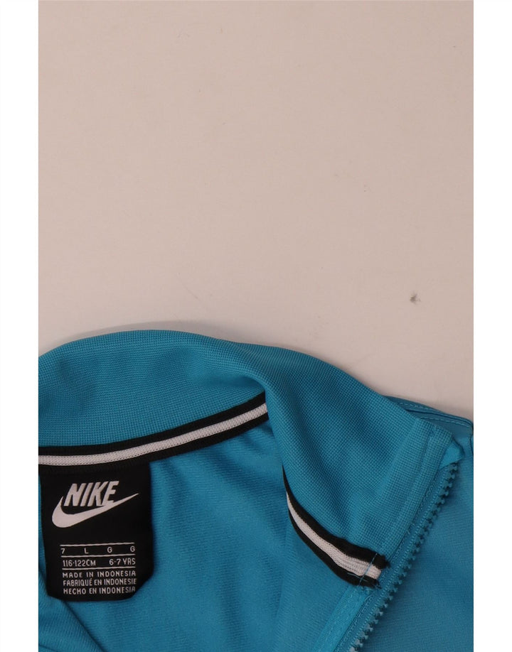 Jachetă de top pentru trening grafic Nike pentru băieți 6-7 ani, mare, albastru, color block