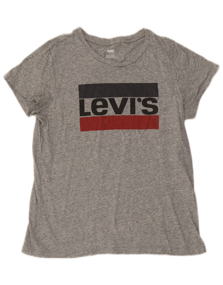 Tricou grafic LEVI'S pentru femei Top UK 14 Medium Gri Pete
