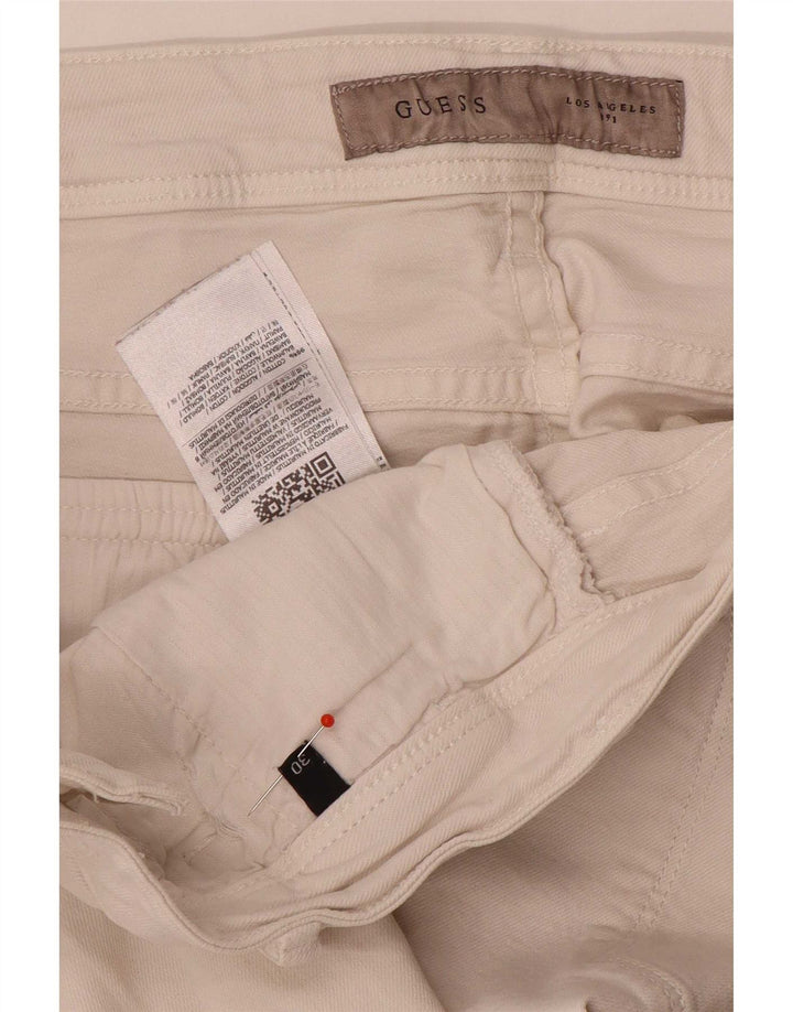 Pantaloni scurți chino Guess pentru bărbați W30, bumbac alb mediu