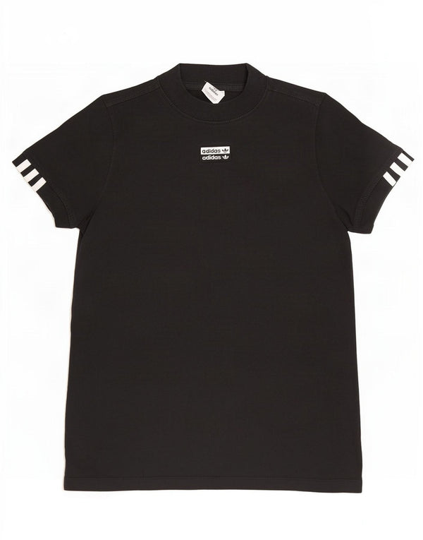Tricou grafic Adidas pentru femei Top UK 10 Small Black Bumbac