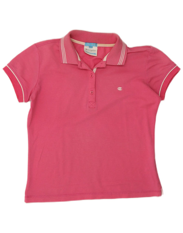 Tricou polo Champion pentru femei Heritage Fit UK 14, bumbac roz mediu