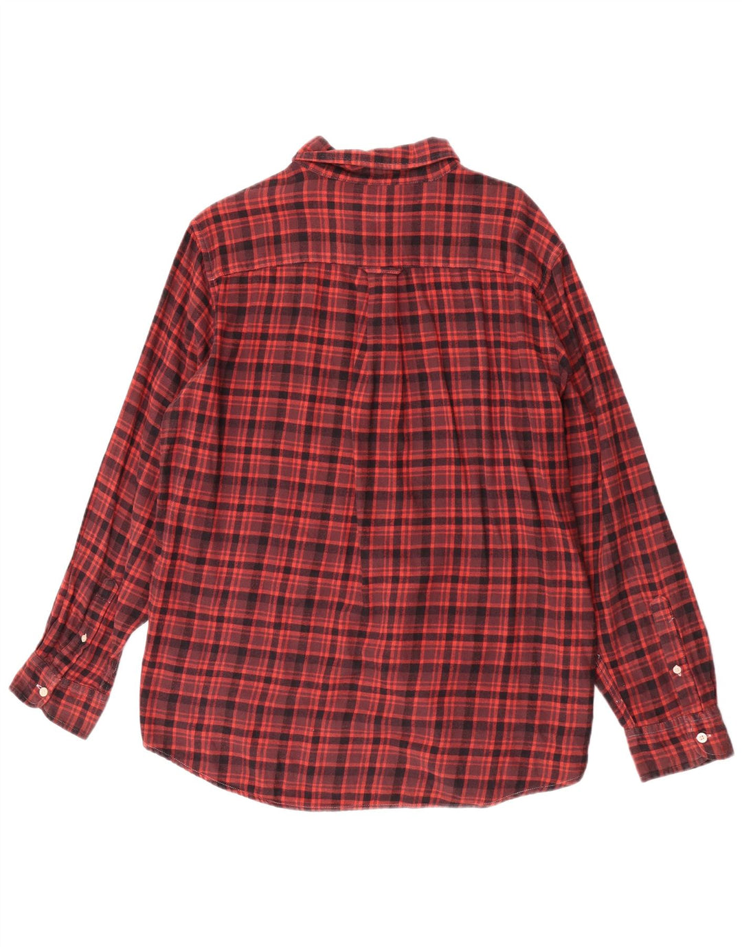 Cămașă de flanel pentru bărbați Chaps din bumbac cu carouri burgundy