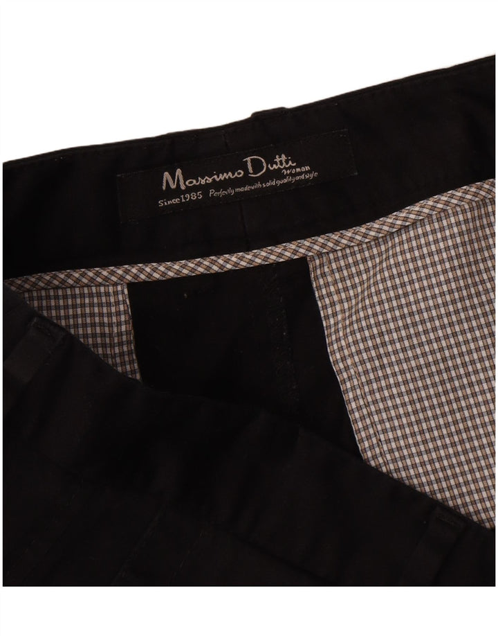 Massimo Dutti Pantaloni chino bootcut pentru femei W34 L32 bumbac negru