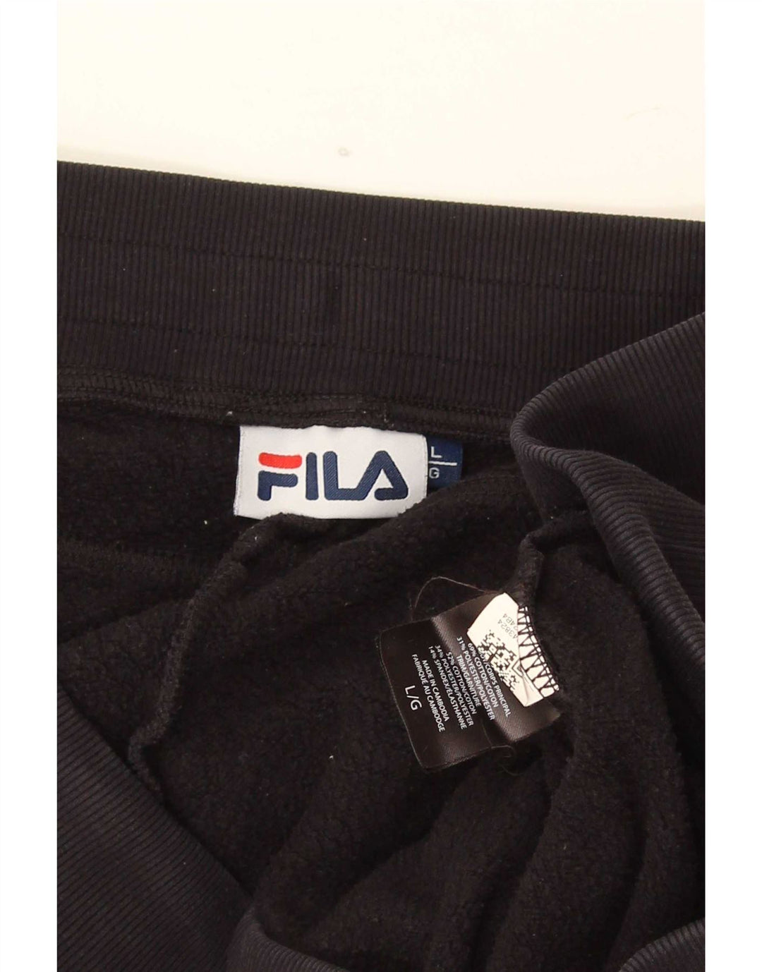 Pantaloni de trening Fila pentru bărbați Joggeri mari, negru, bumbac
