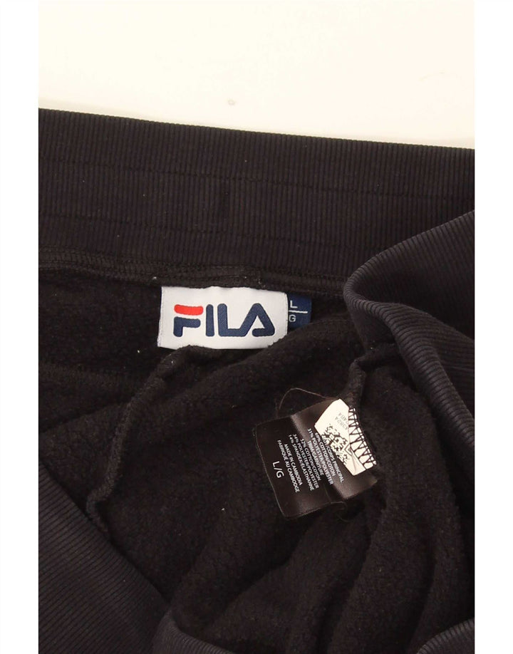 Pantaloni de trening Fila pentru bărbați Joggeri mari, negru, bumbac