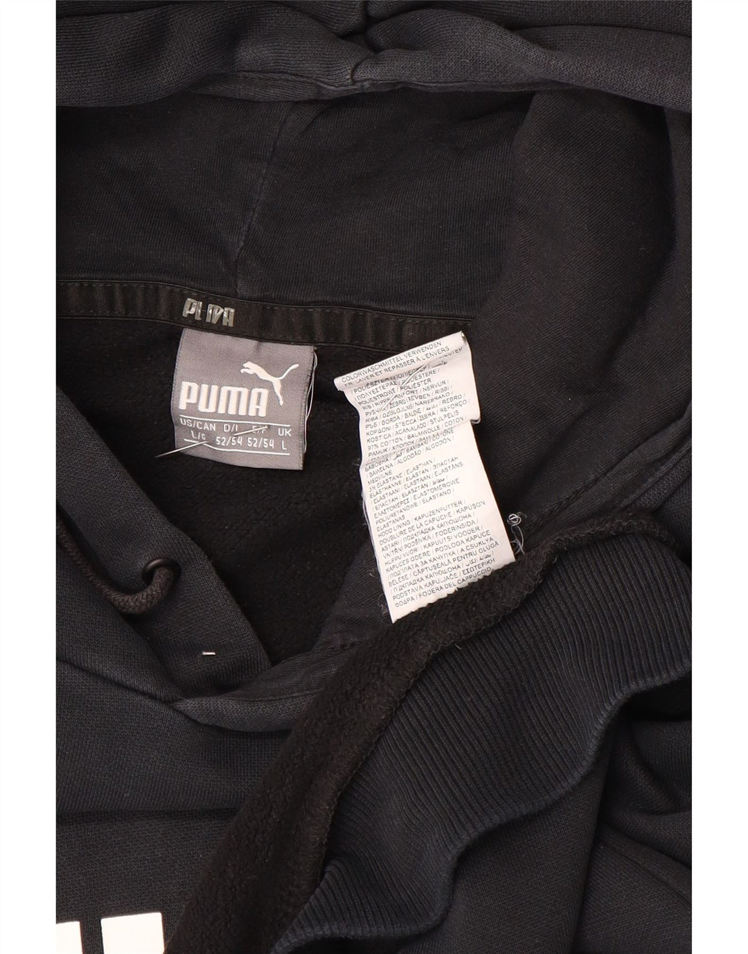 Pulover pentru bărbați Puma Graphic Hoodie Jumper mare, negru, bumbac