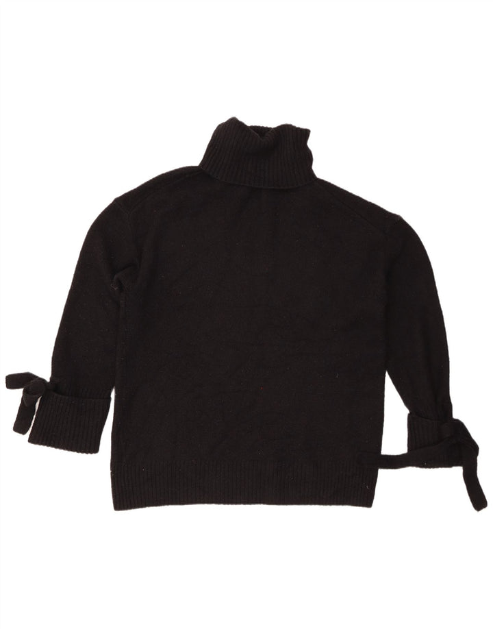 Pulover supradimensionat pentru femei Zara, cu gât rulat, UK 14 Medium Negru Acrilic