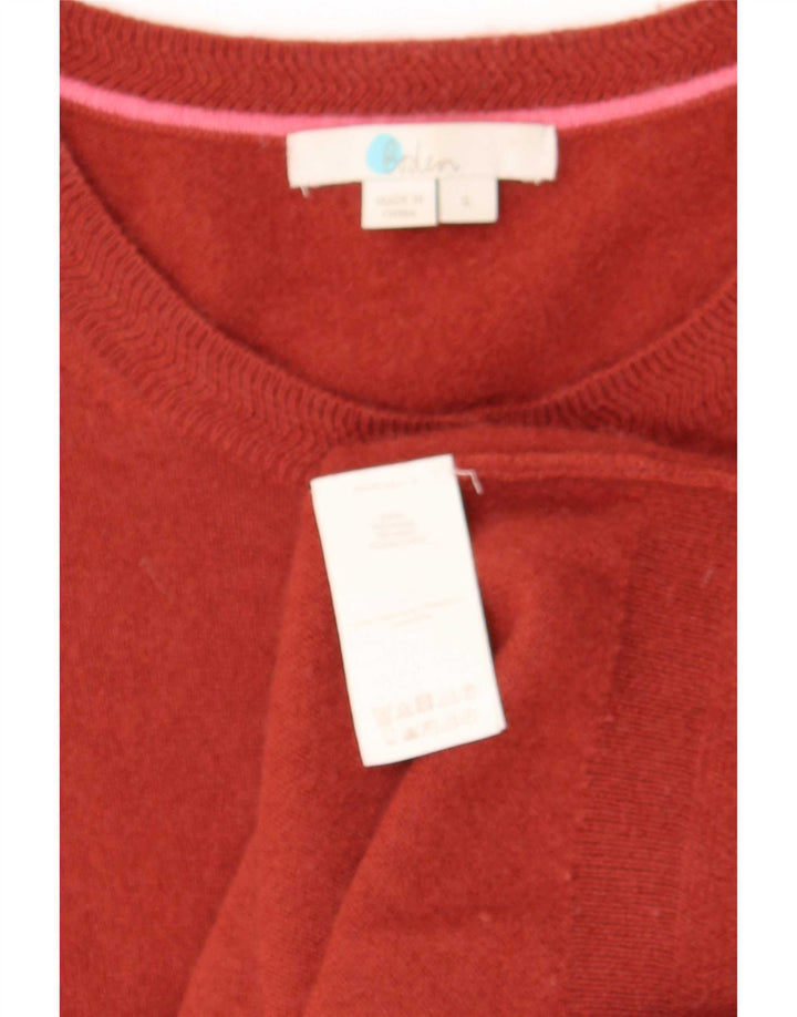 Pulover cardigan Boden pentru femei UK 10 Small Red Cashmere