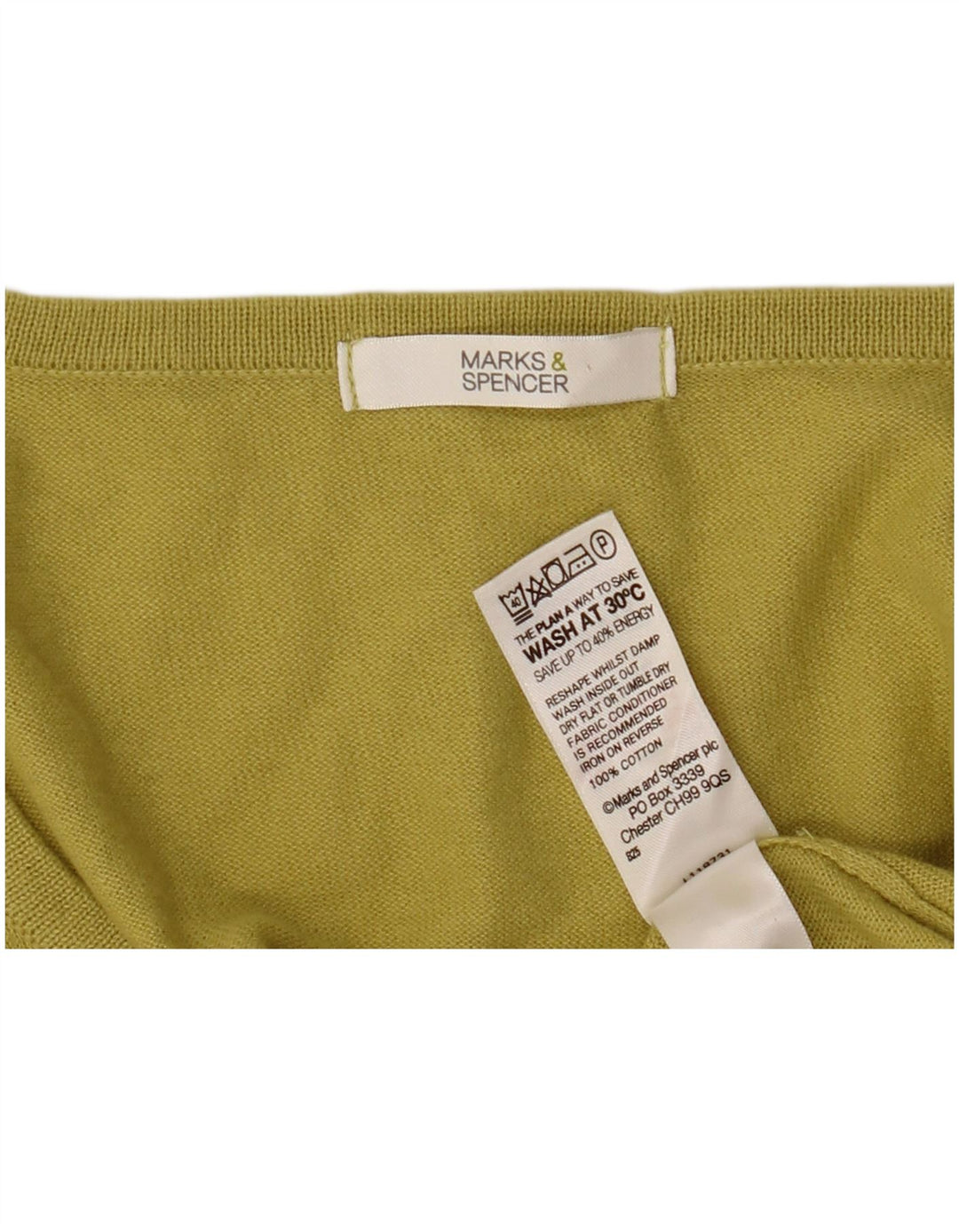 Pulover cardigan cu mânecă scurtă pentru femei Marks & Spencer UK 14 Galben mediu