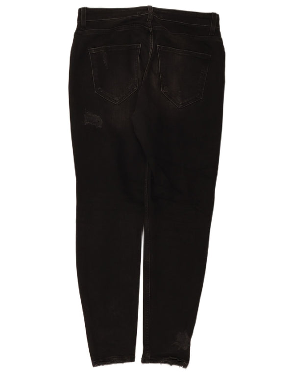 Blugi pentru bărbați slim învechiți de la Zara EU 40 Medium L31 L28 Bumbac negru