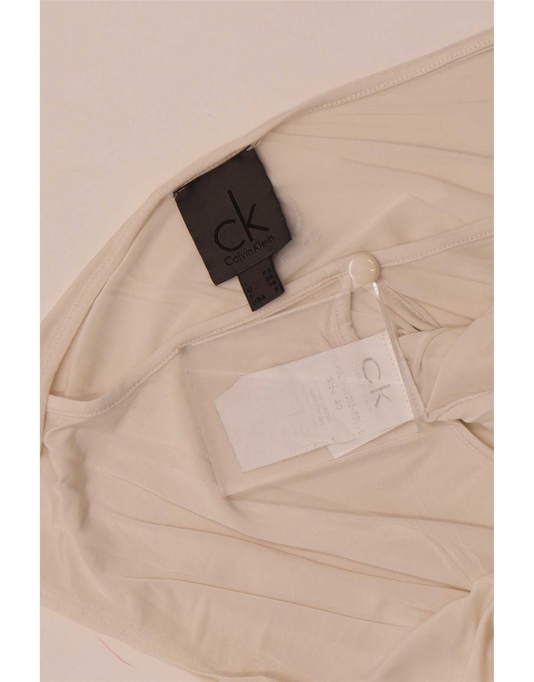 Bluză fără mâneci pentru femei Calvin Klein US 6 Medium White Viscose