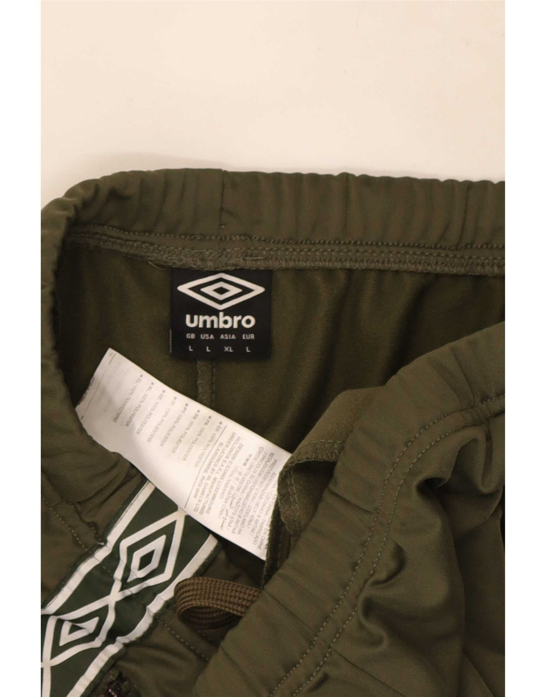 Pantaloni scurți sport grafic Umbro pentru bărbați, mari, kaki, poliester