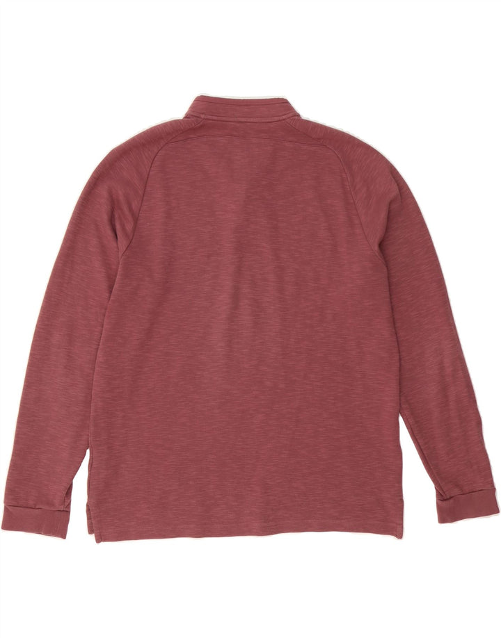 ADIDAS Mens Top Long Sleeve Medium Burgundy Flecked Cotton Vintage Adidas and Second-Hand Adidas from Messina Hembry 