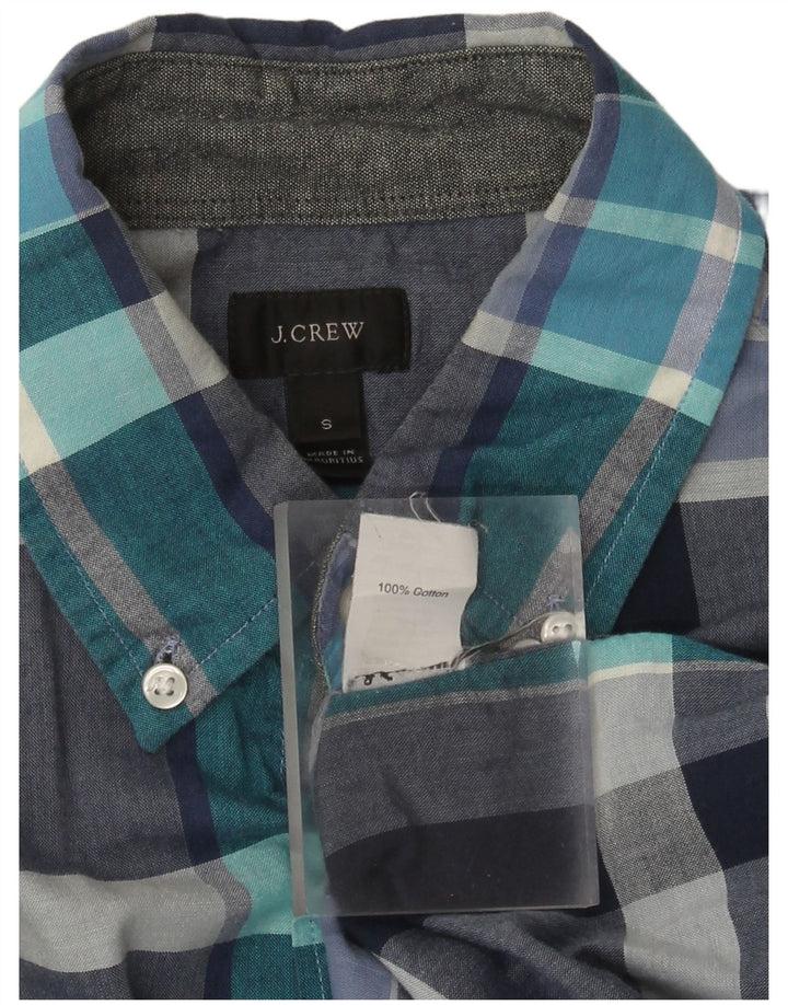 Cămașă pentru bărbați J. Crew, bumbac cu carouri albastre mici