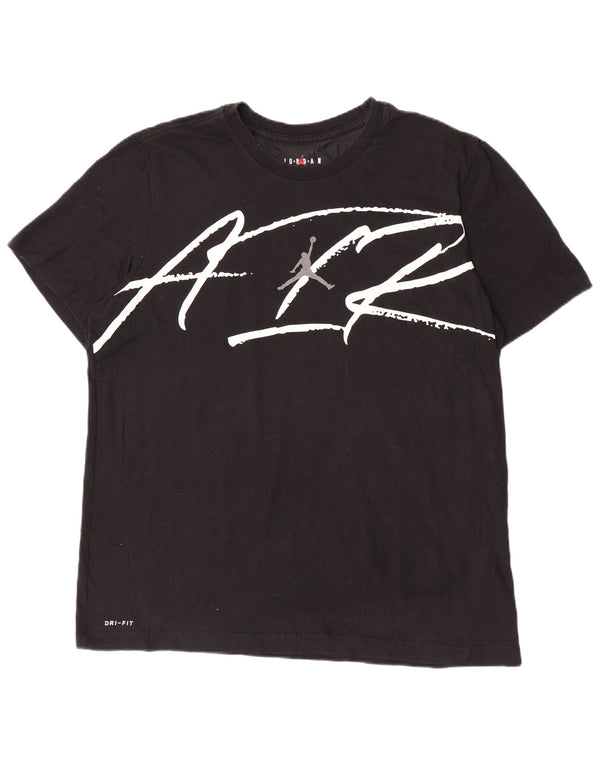 Jordan Mens Dri Fit Standard Fit Graphic T-Shirt Top XL Black Cotton