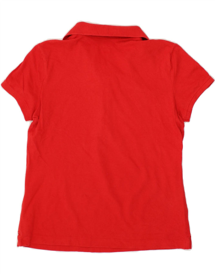 IZOD Womens Polo Shirt UK 14 Large Red Cotton Vintage Izod and Second-Hand Izod from Messina Hembry 