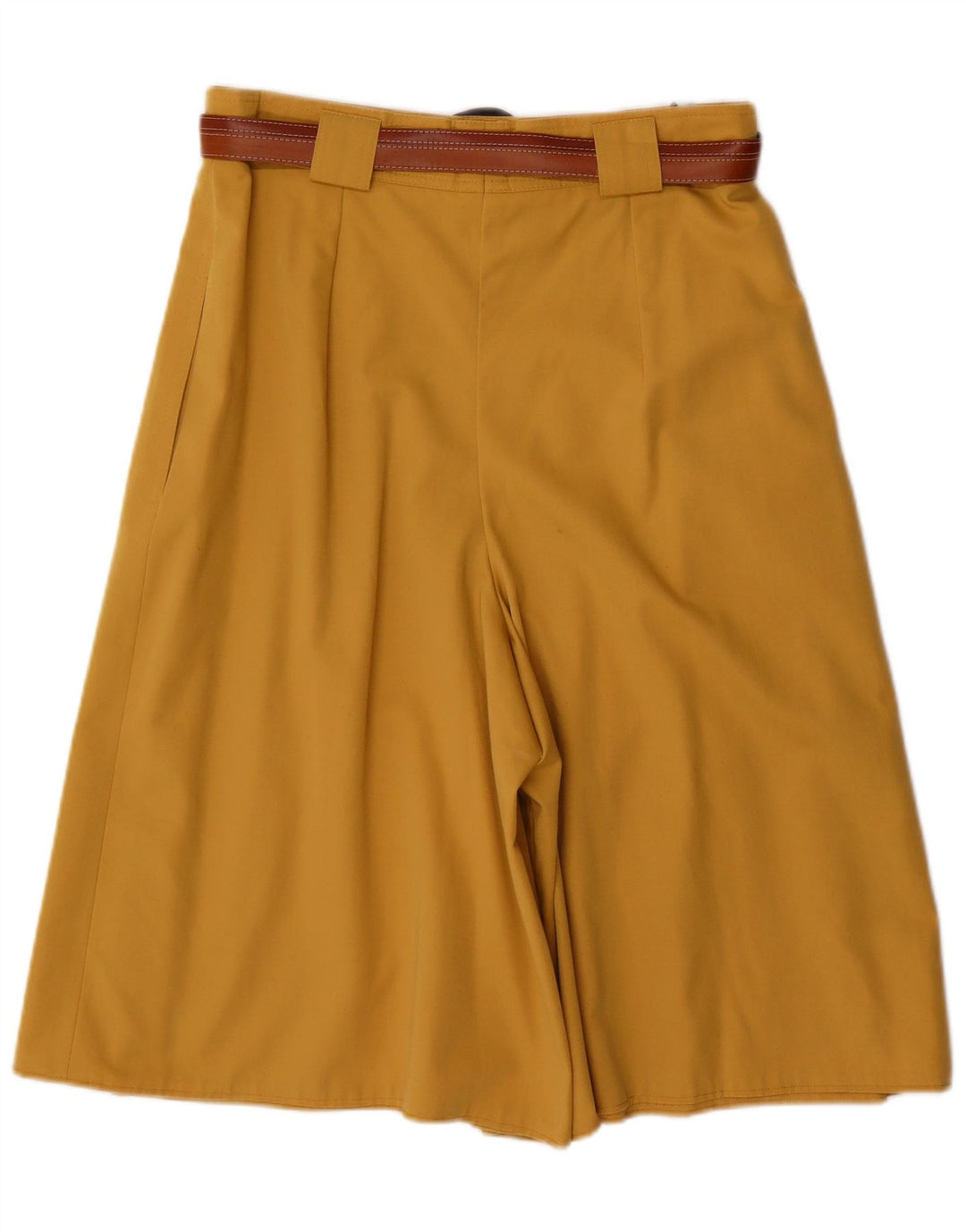 Bermude scurte vintage pentru femei UK 16 Large W30 Galben Poliester