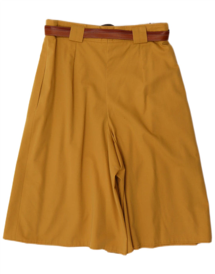 Bermude scurte vintage pentru femei UK 16 Large W30 Galben Poliester