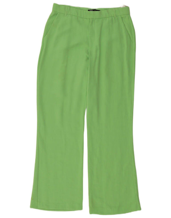 Pantaloni chino drepți pentru femei Zara L34 L33 Poliester verde