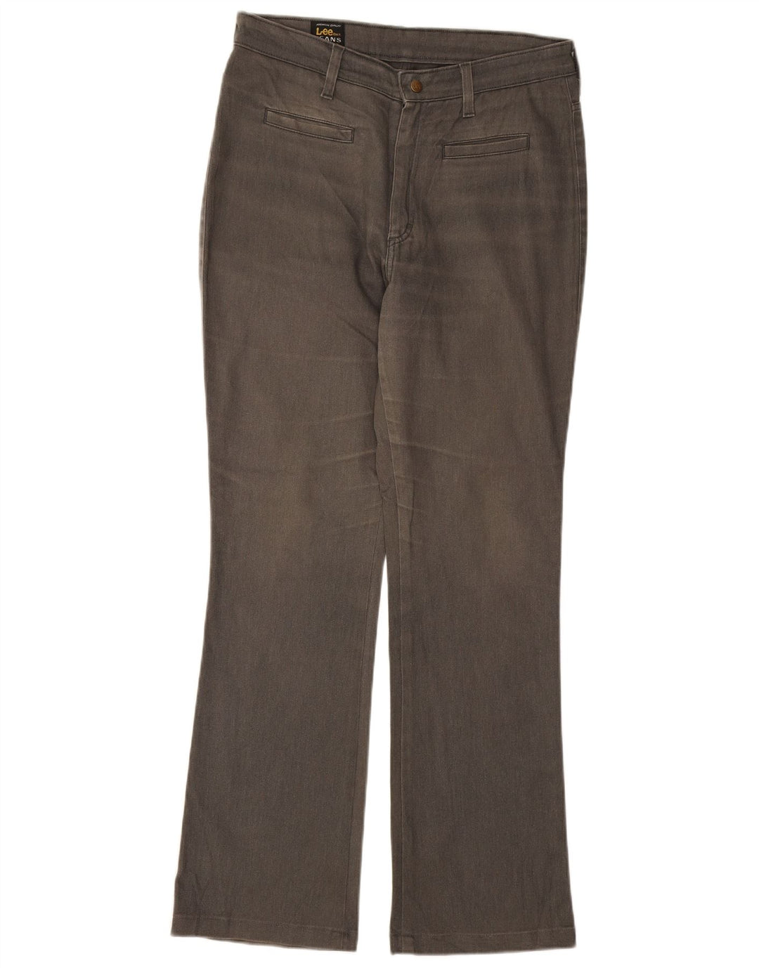 LEE Womens Straight Casual Trousers W33 L30 Grey Cotton