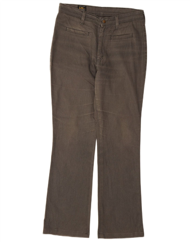 LEE Womens Straight Casual Trousers W33 L30 Grey Cotton
