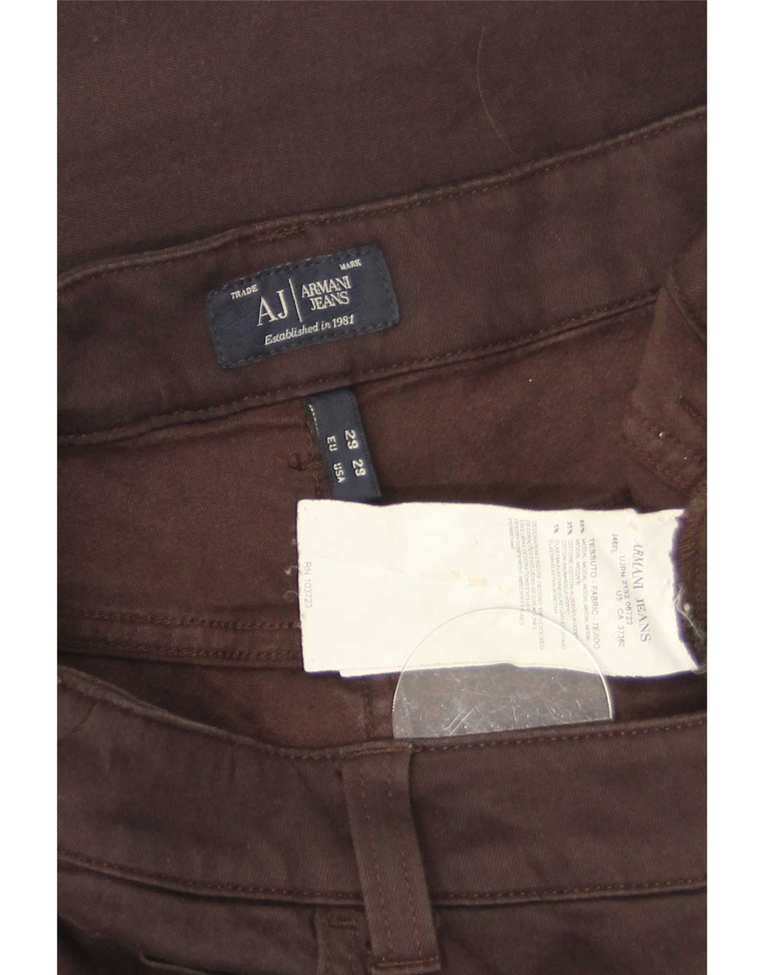 Blugi evazați pentru femei Armani W29 L30 modal maro