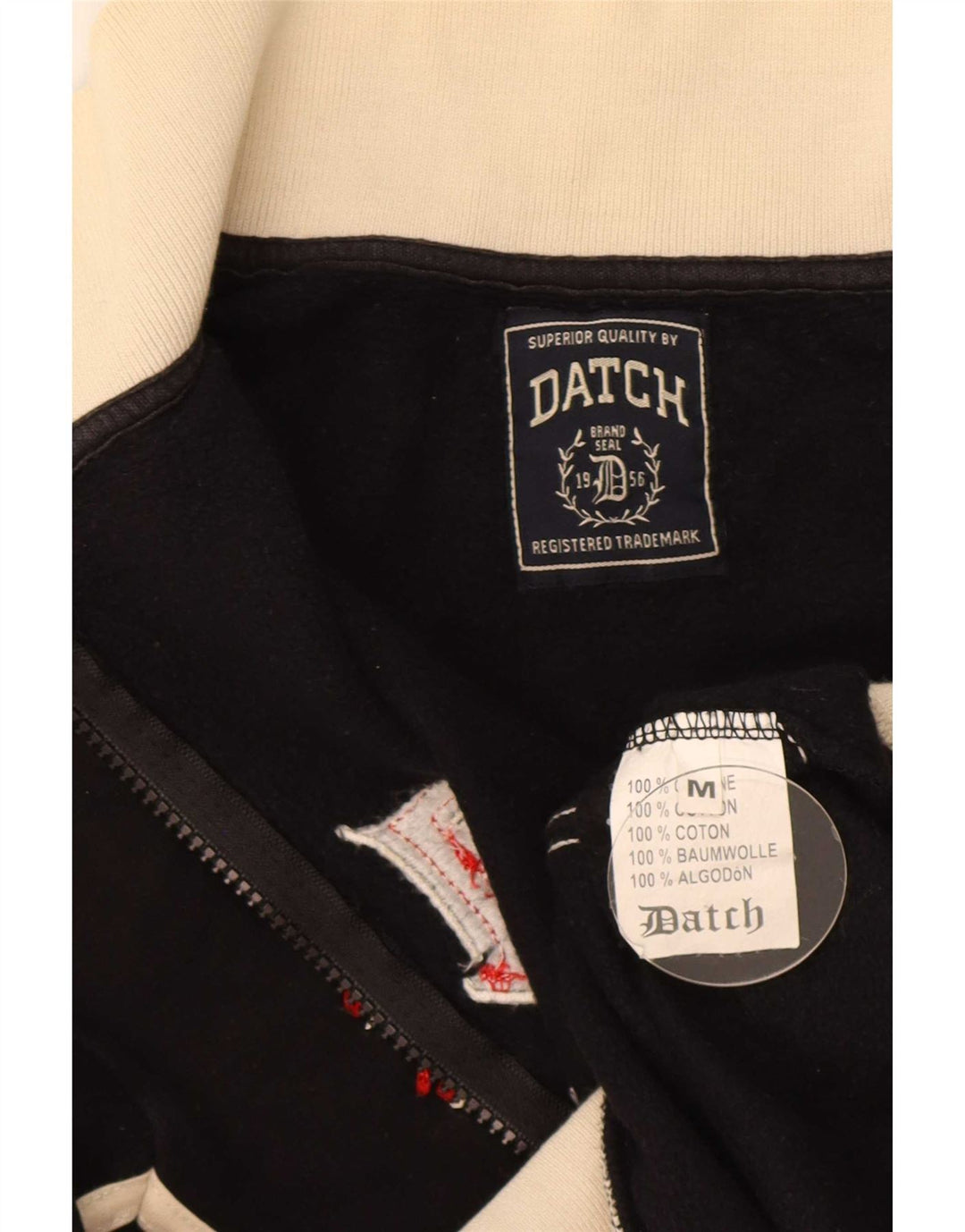 Jachetă de top pentru trening grafic pentru bărbați Datch, bumbac color bloc negru mediu