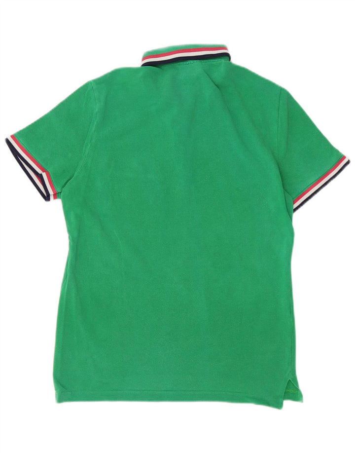 Tricou polo LACOSTE pentru bărbați, mărimea 4, bumbac verde mediu