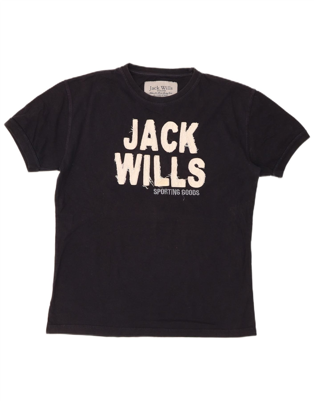 JACK WILLS Tricou grafic pentru bărbați Top mediu din bumbac negru