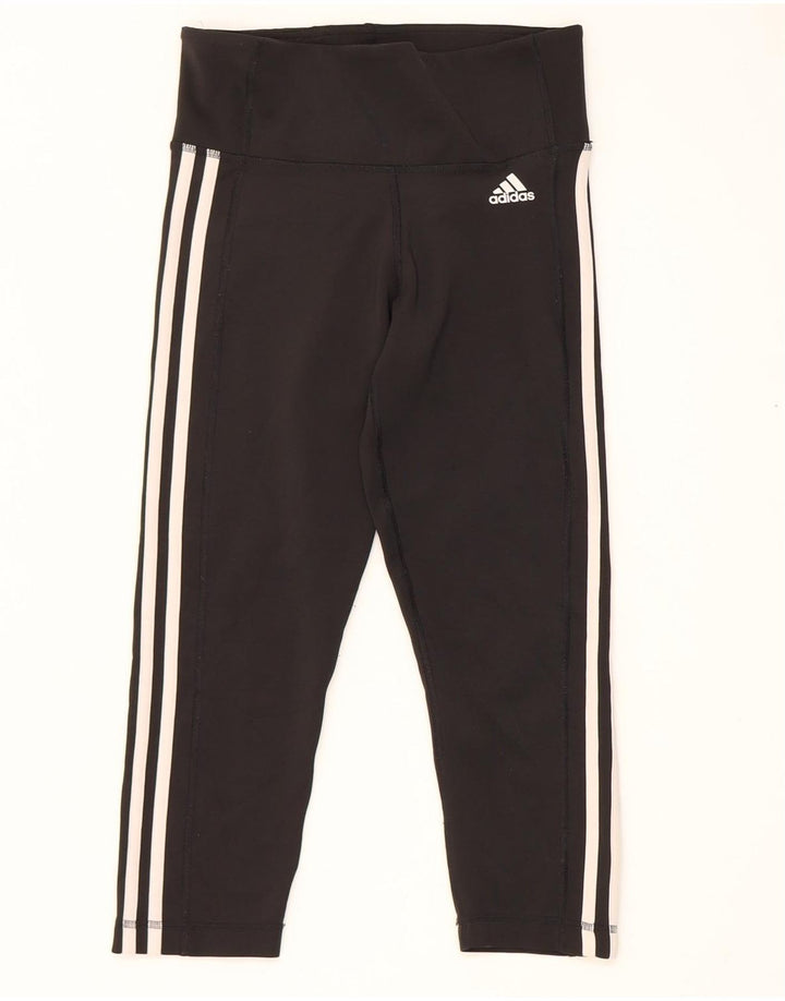 Leggings Adidas Climalite Capri pentru femei UK 8/10 Poliester negru mic