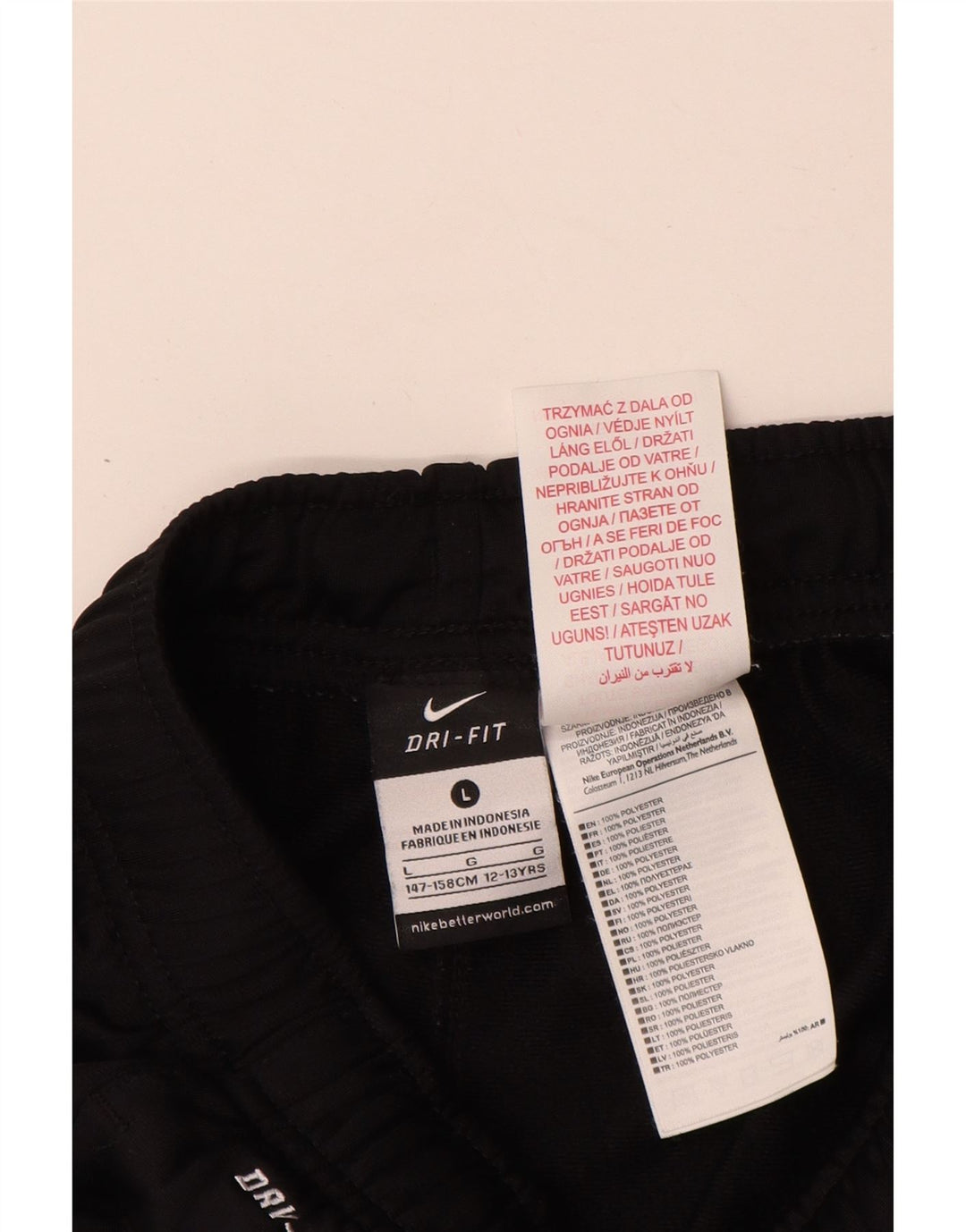 Pantaloni de trening NIKE Dri Fit pentru băieți 12-13 ani Poliester negru mare