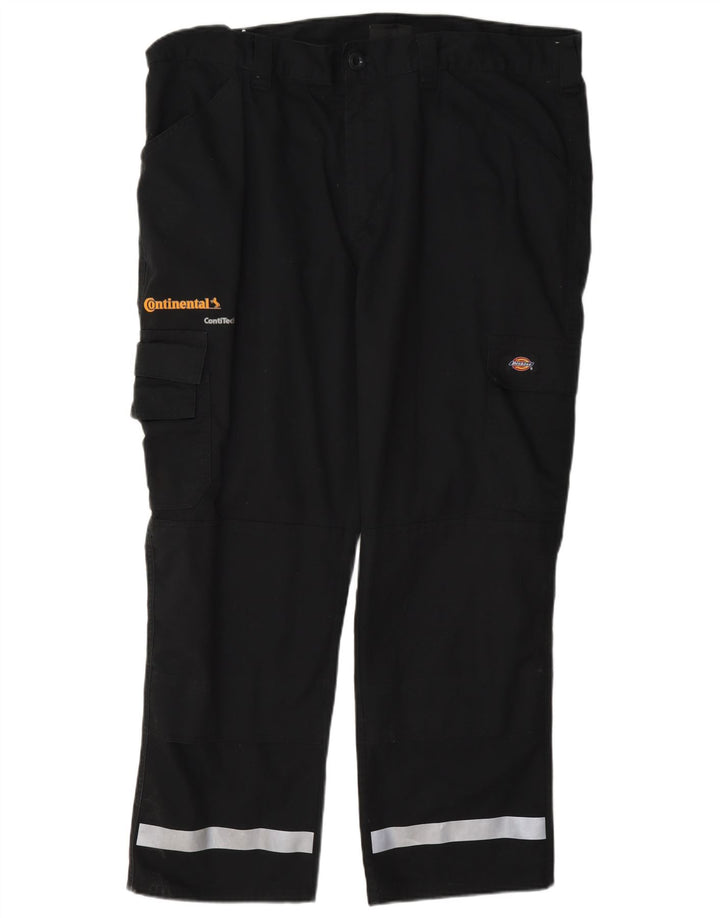 Pantaloni cargo dritti pentru bărbați Dickies L40 L28 Poliester negru color bloc