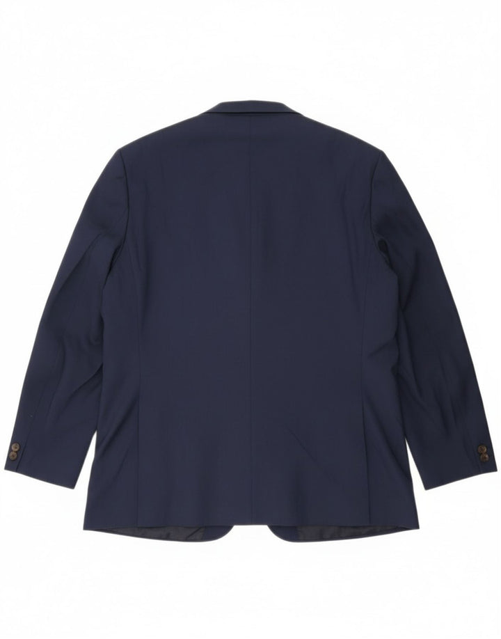 Jachetă pentru bărbați Marks & Spencer, croită cu 2 nasturi, UK 46 3XL, bleumarin