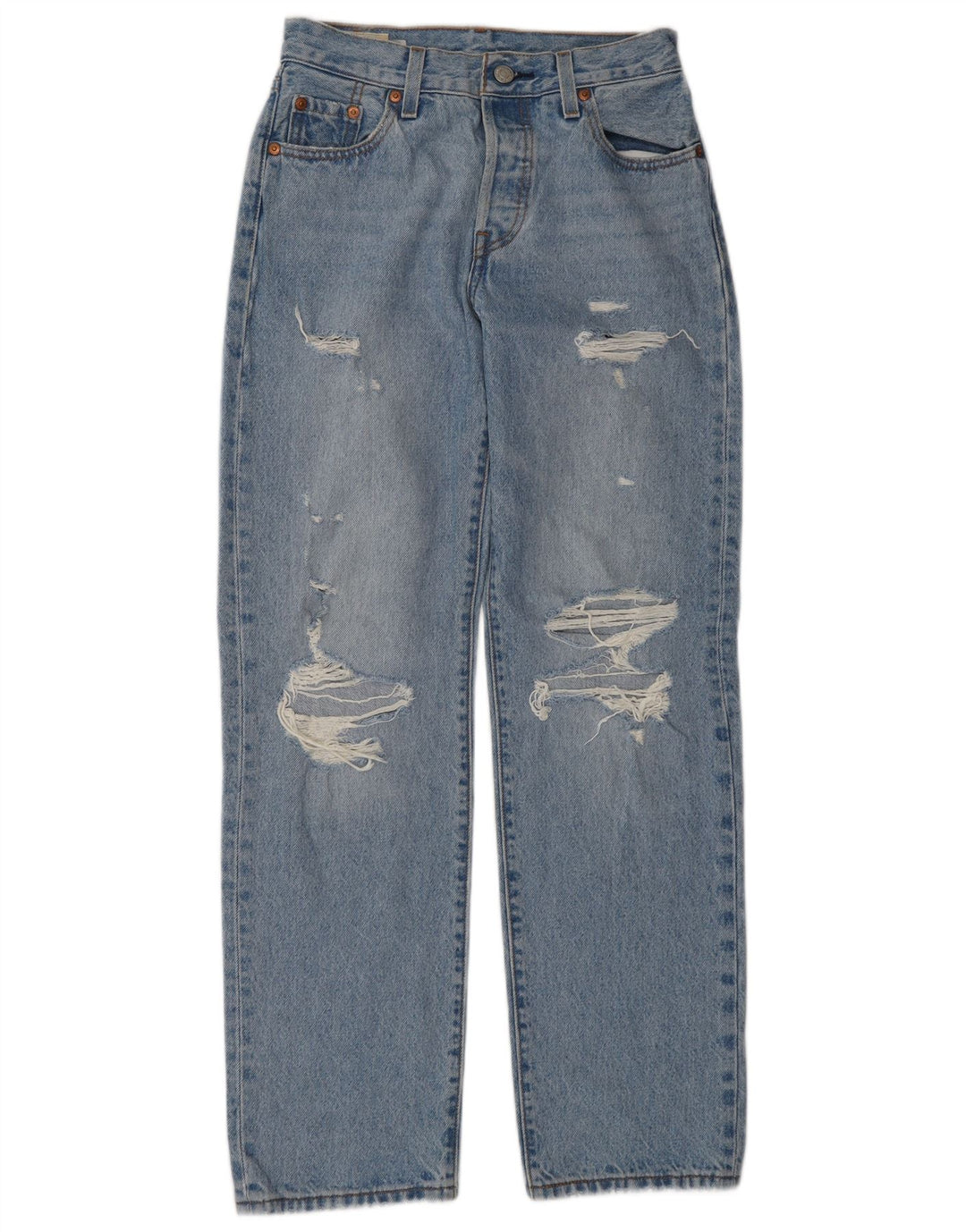 Blugi drepți distressed 501 Levi's pentru femei L23 L30 Bumbac albastru