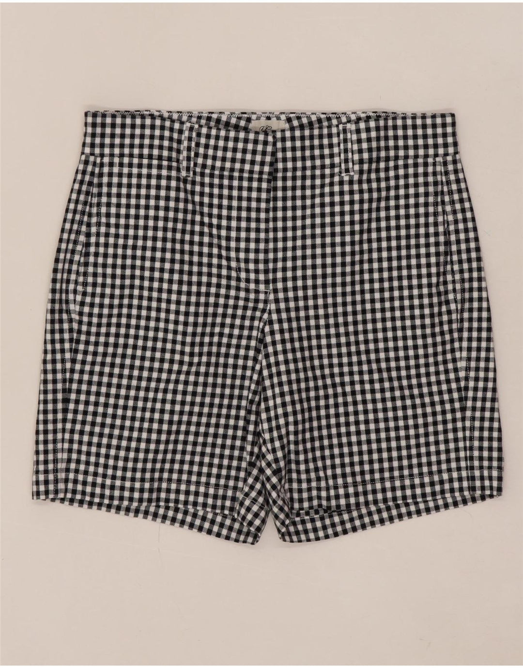 Pantaloni scurti chino pentru femei J. CREW US 6 Medium W30, bumbac vichy negru
