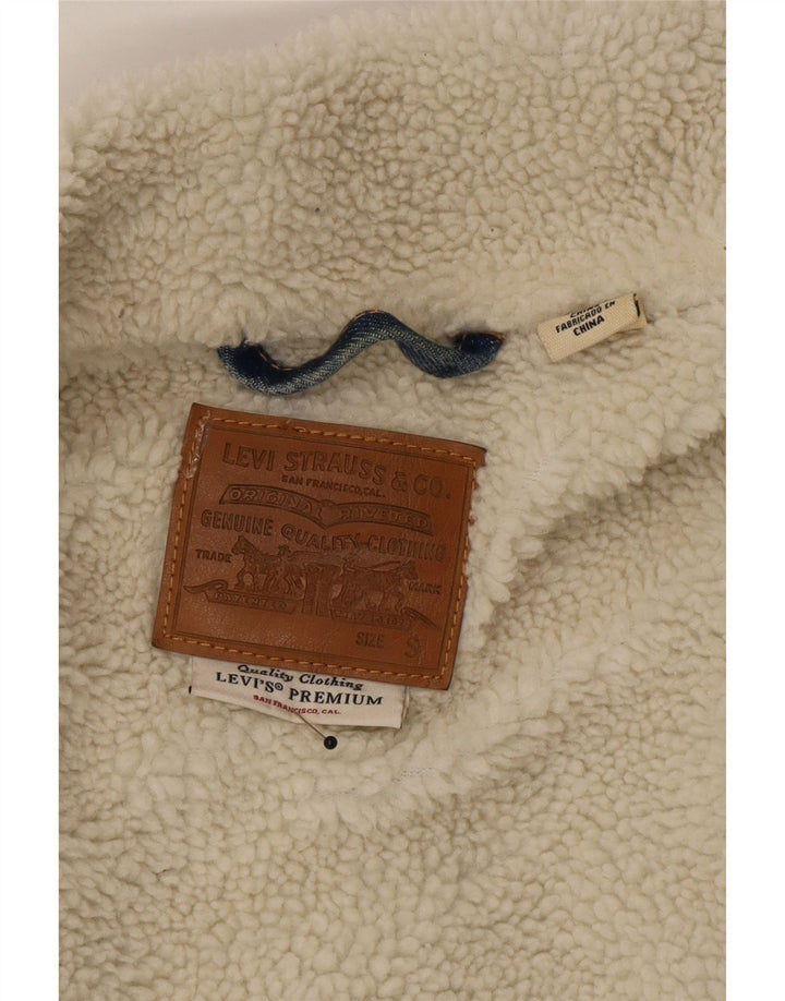 Jachetă de blugi Sherpa pentru bărbați Levi's UK 36 Bumbac albastru mic