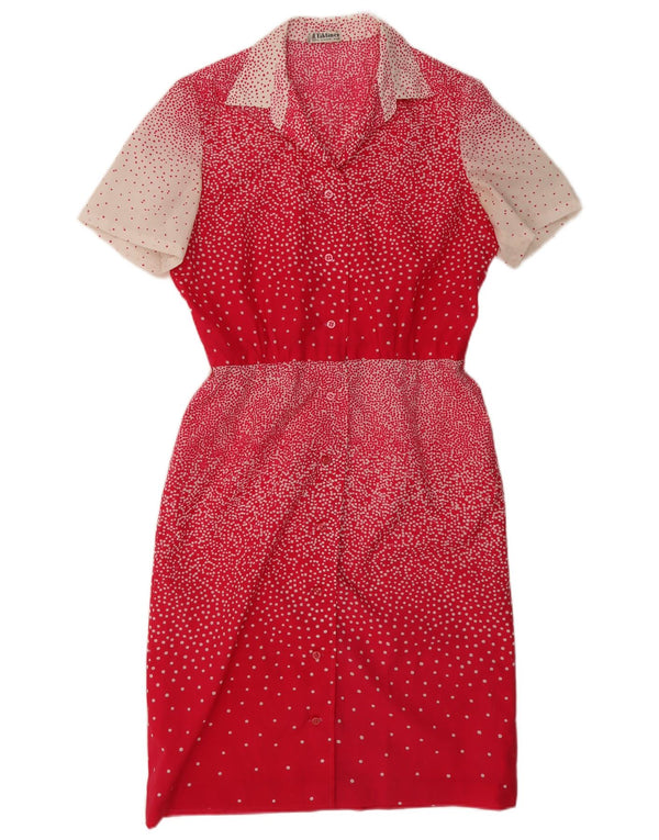 Rochie cămașă cu mâneci scurte pentru femei J.Tiktiner UK 14 Medium Red Spotted