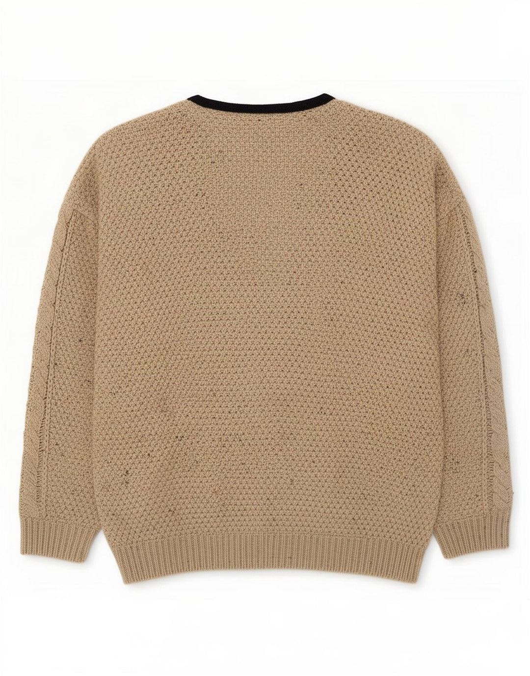 Cardigan Vintage pentru bărbați, lână mare, bej