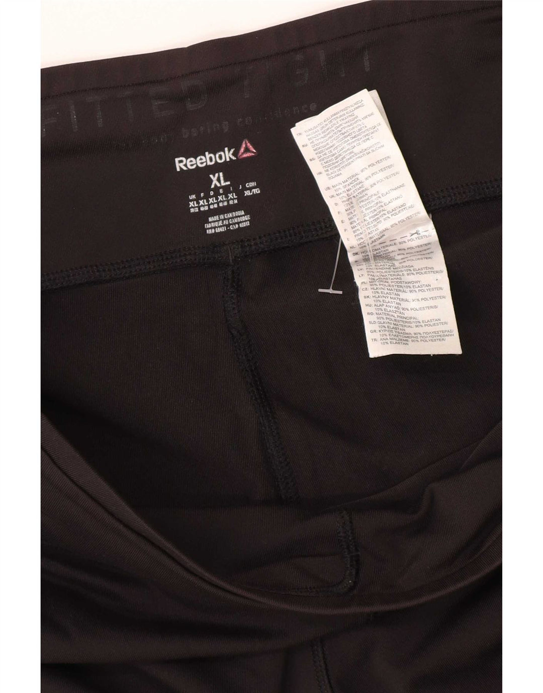 Leggings pentru femei Reebok UK 20/22 XL poliester negru
